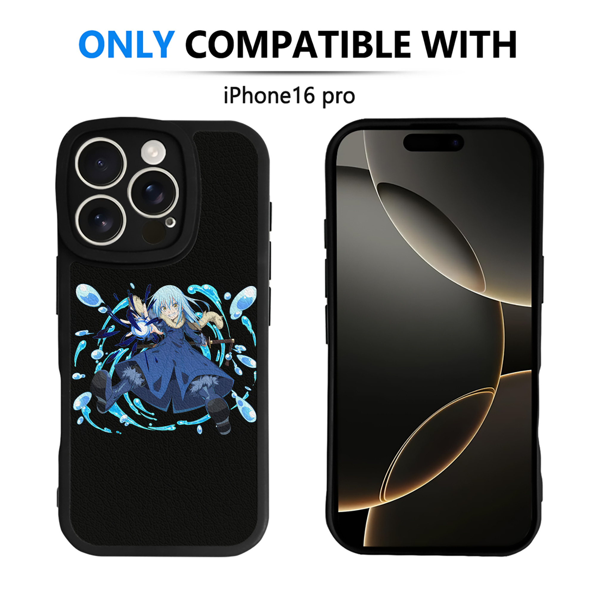 （画像用） 転スラ Regarding Reincarnated to Slime 【iPhone 16シリーズ対応】シリコンスマホケース（レザー調） 材質：シリコン